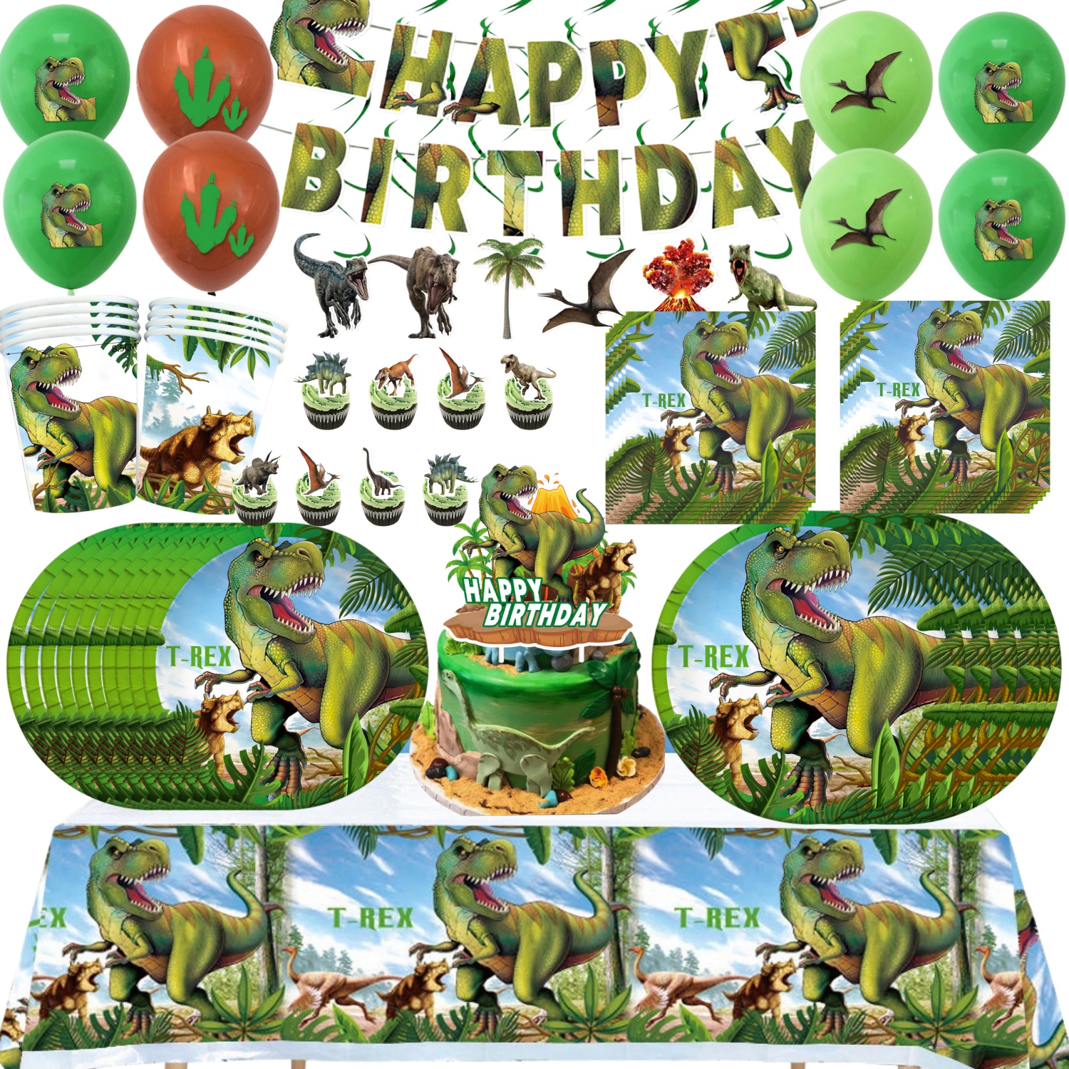 Wedding Supply Kit - Dinosaurs Birthday Party Decoration Party Supplies