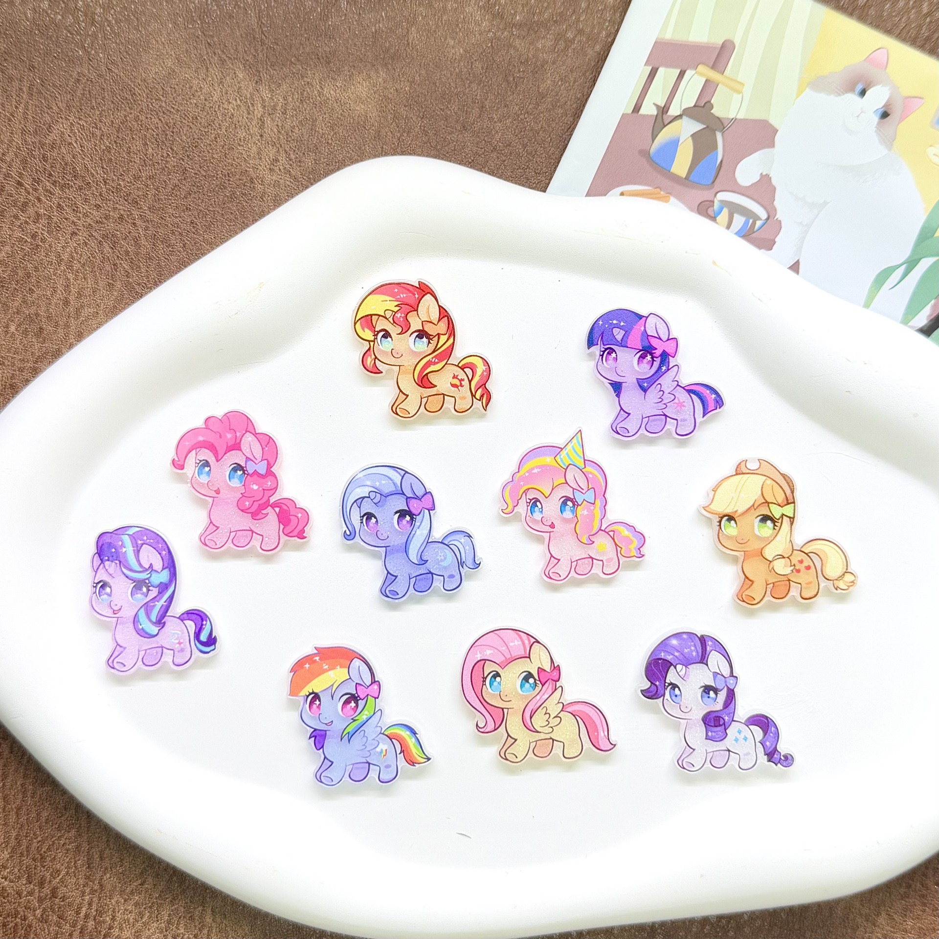 Wedding Yes - 10pcs Cartoon Cute Super Q Pony