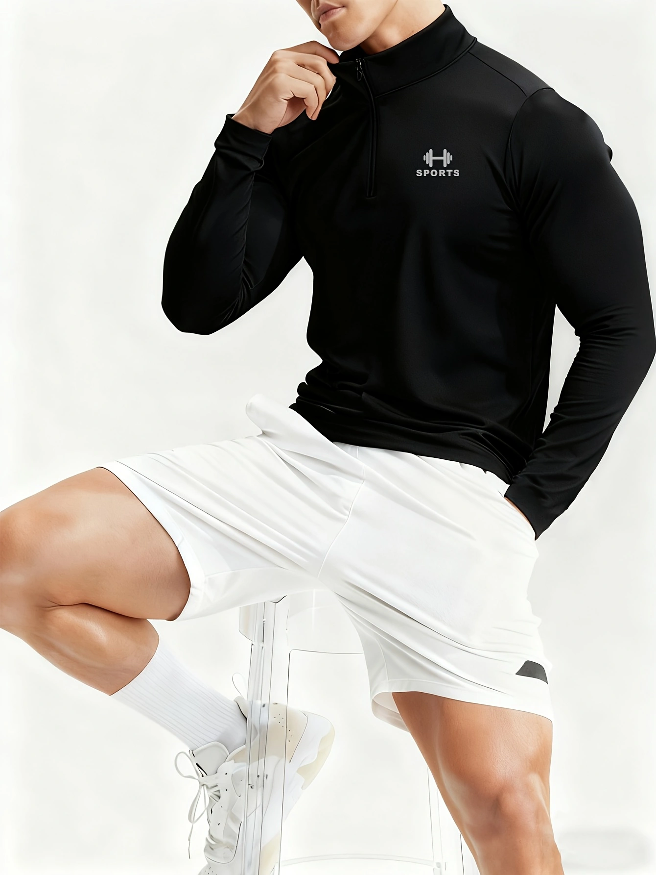 Wedding Yes - Men's Half-Zip Long Sleeve Sport T-Shirt
