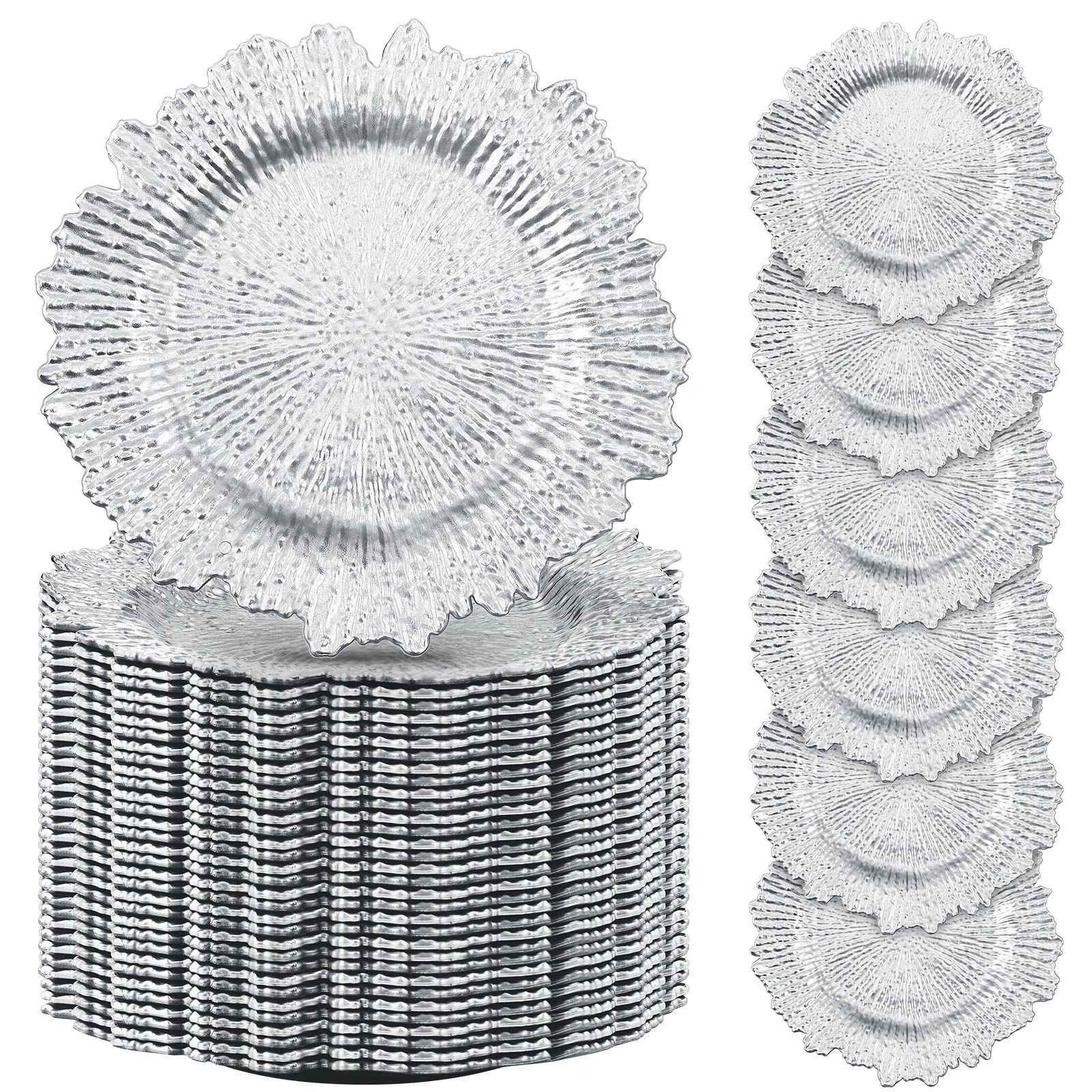 Wedding Supply In Bulk - 100pcs Reef Charger Plates Bulk 13