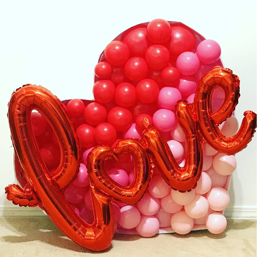 Big Love Heart Mosaic DIY Gian - đánh giá và giá Confetti Balloon Set