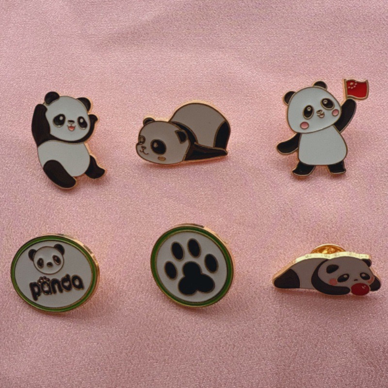 6pcs Cartoon China Panda Badge - đánh giá và giá Wedding Yes