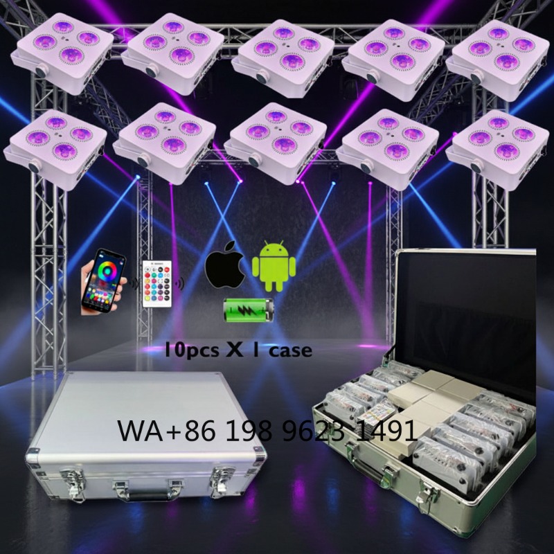 4X18W RGBWA+UV 6IN1 Mini Wirel - đánh giá và giá Wedding Led