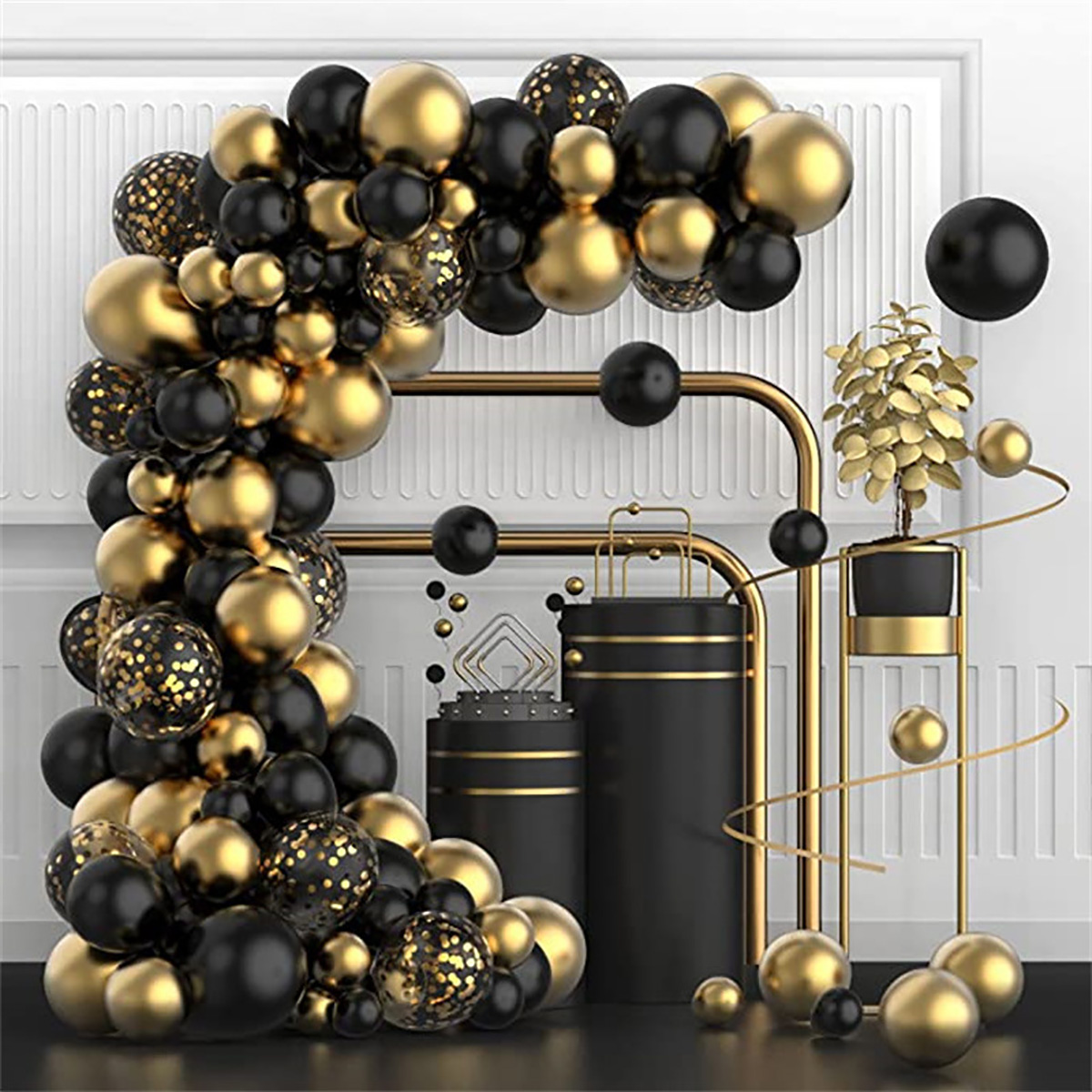 102Pcs Black Metallic Gold Con - đánh giá và giá Wedding Supply Kit