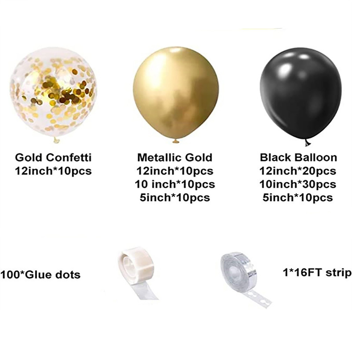 102Pcs Black Metallic Gold Con - đánh giá và giá Wedding Supply Kit