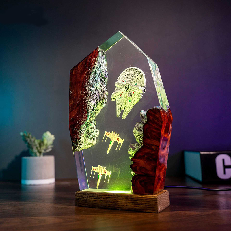 Table Resin Lamp Universe War  - đánh giá và giá Wedding Led
