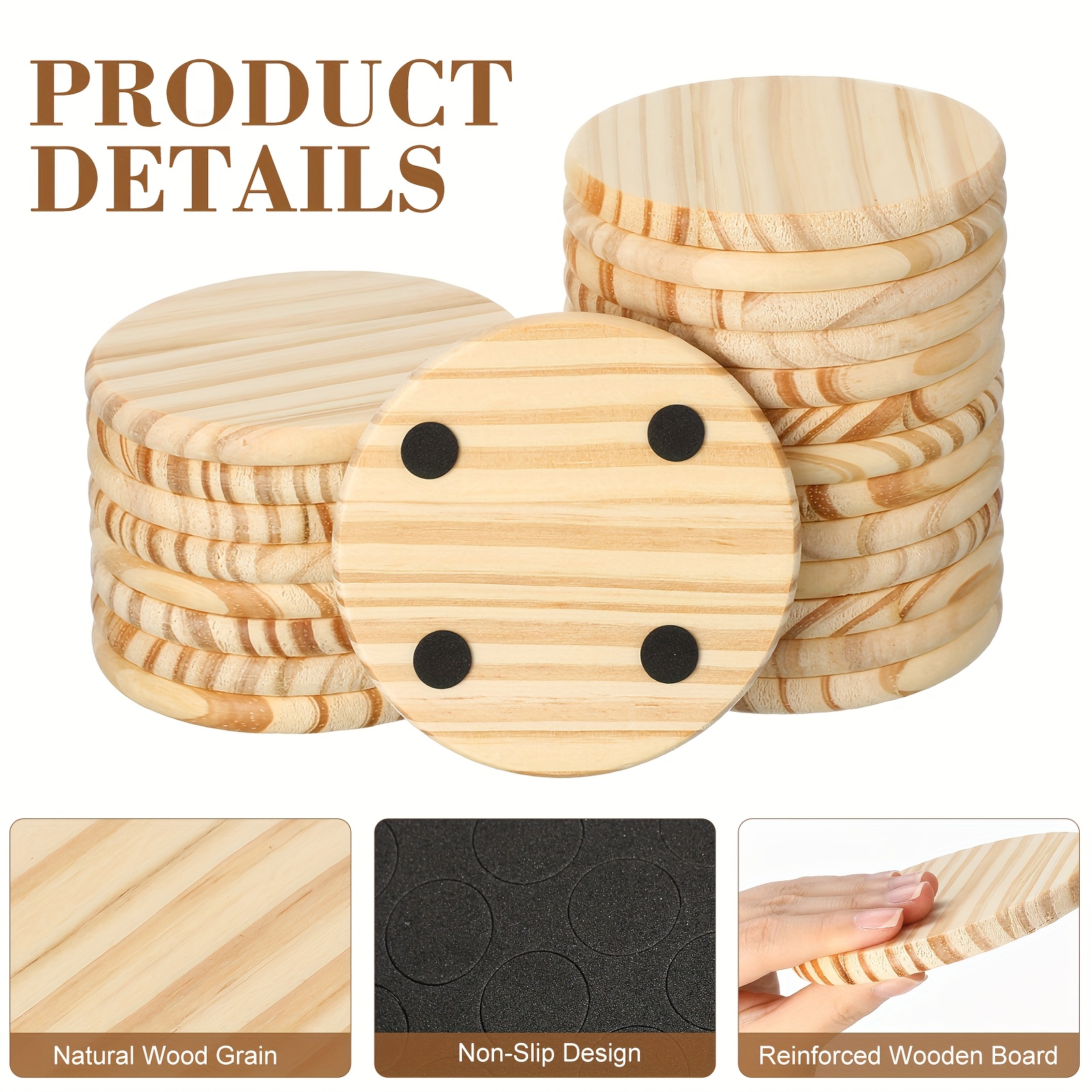 72pcs Unfinished Wood Coasters - đánh giá và giá Wedding Supply Kit