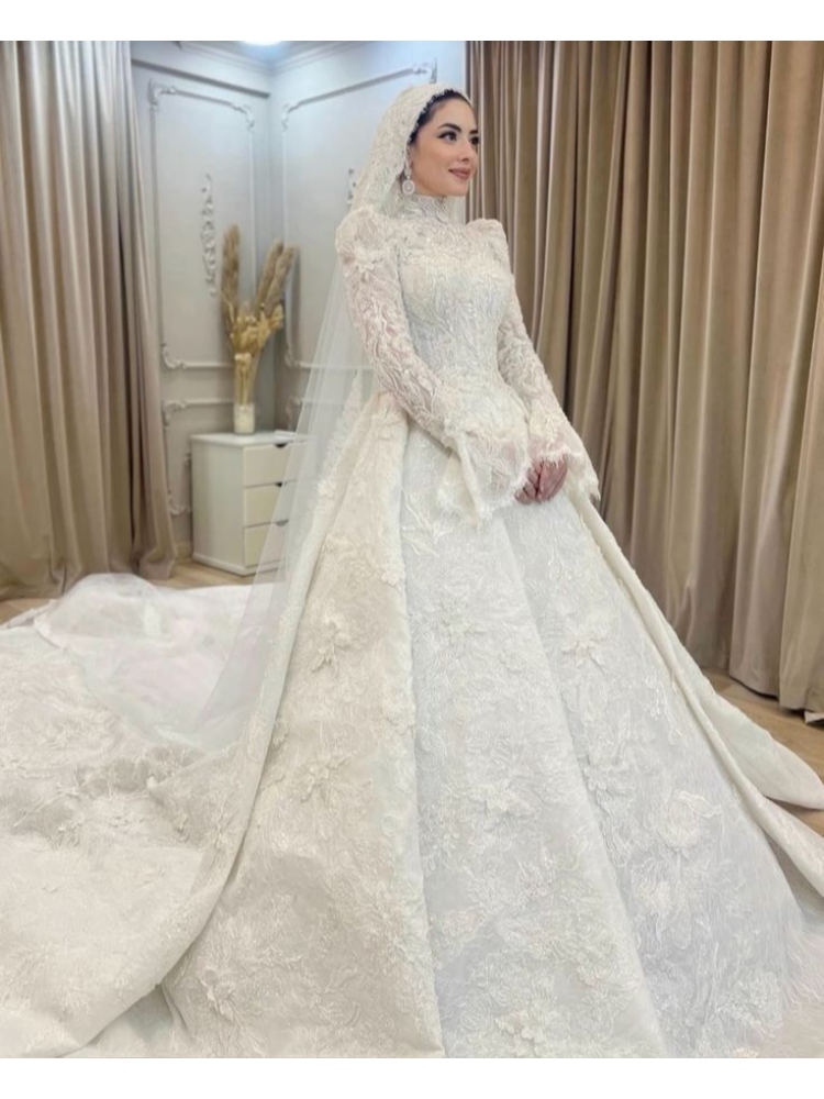 Customized 2026 White Muslim S - đánh giá và giá Wedding Dress Supply