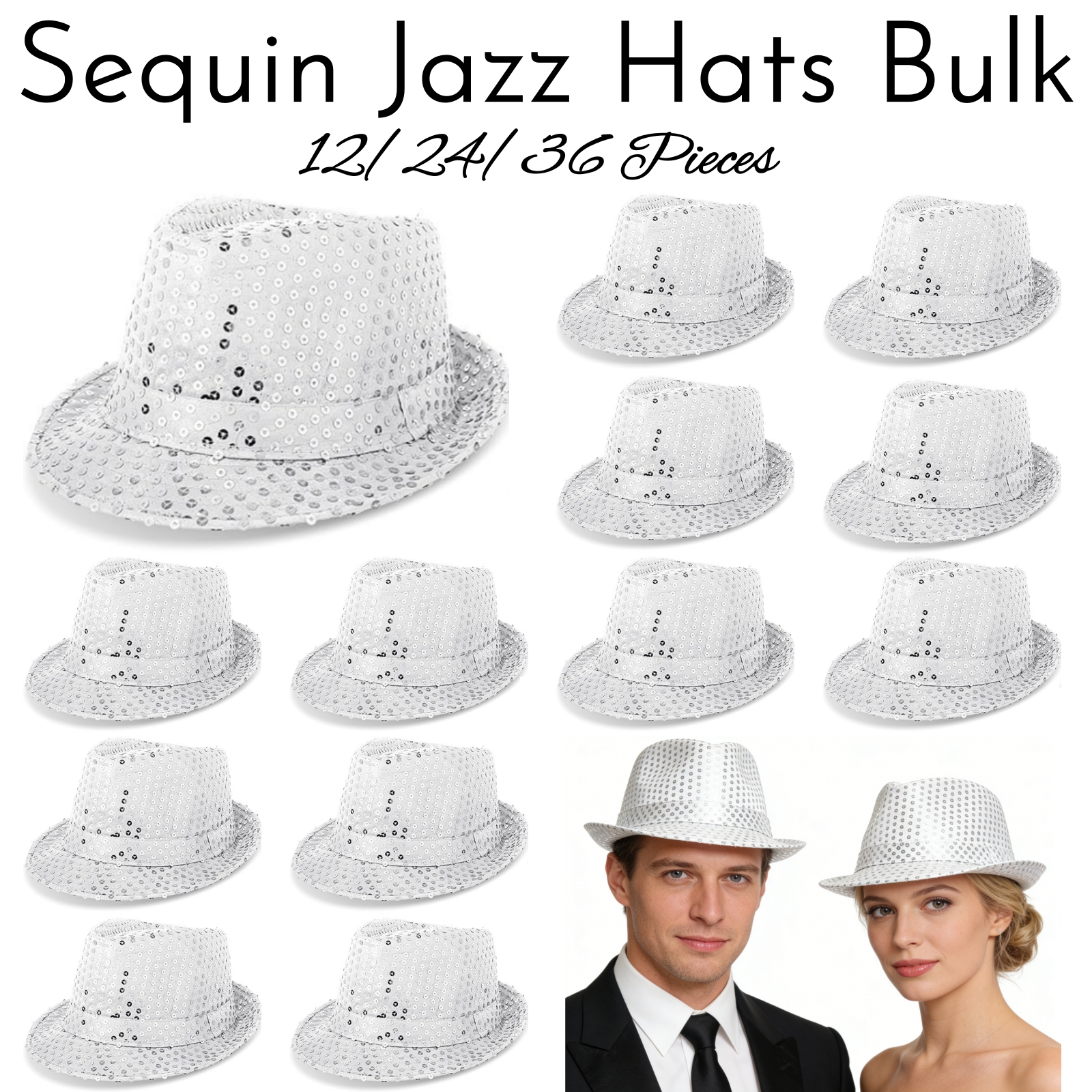 12-36Pcs Sequin Hats Bulk Glit - đánh giá và giá Wedding Supply In Bulk