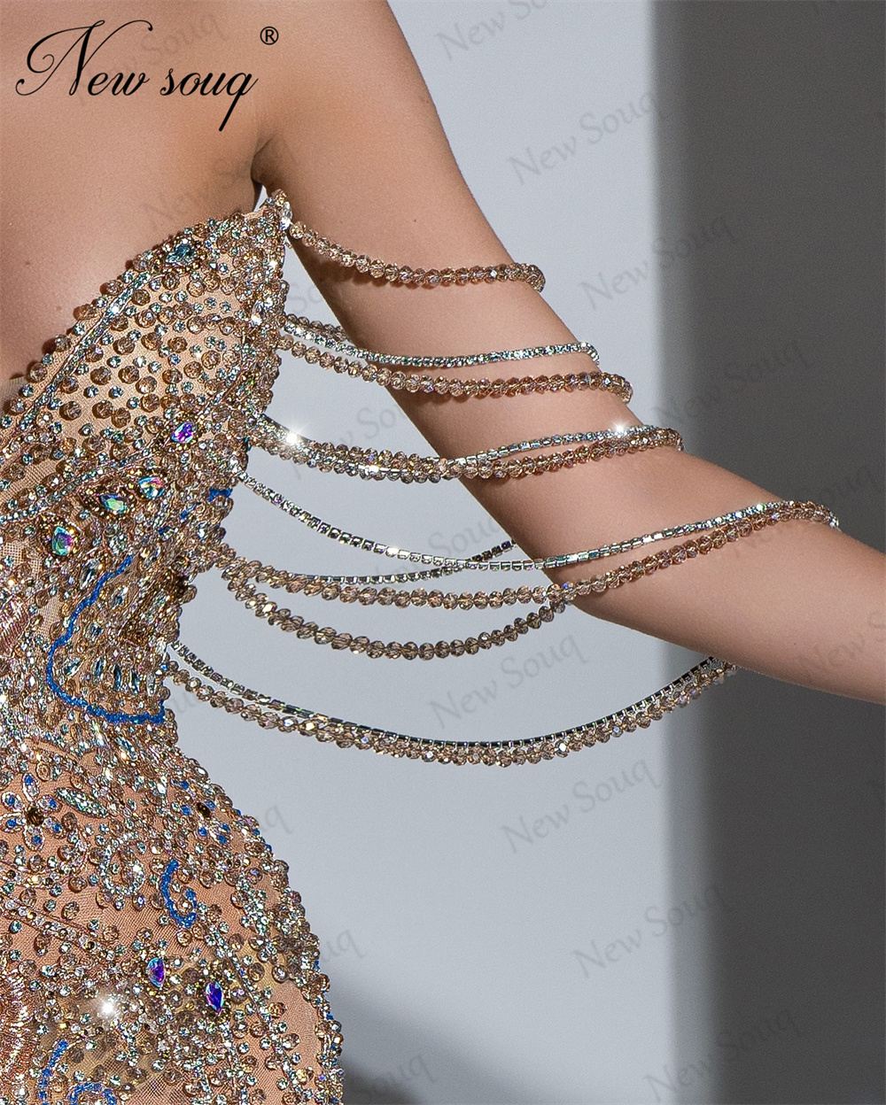 Hand Sew Beading Evening Dress - đánh giá và giá Wedding Dress Supply
