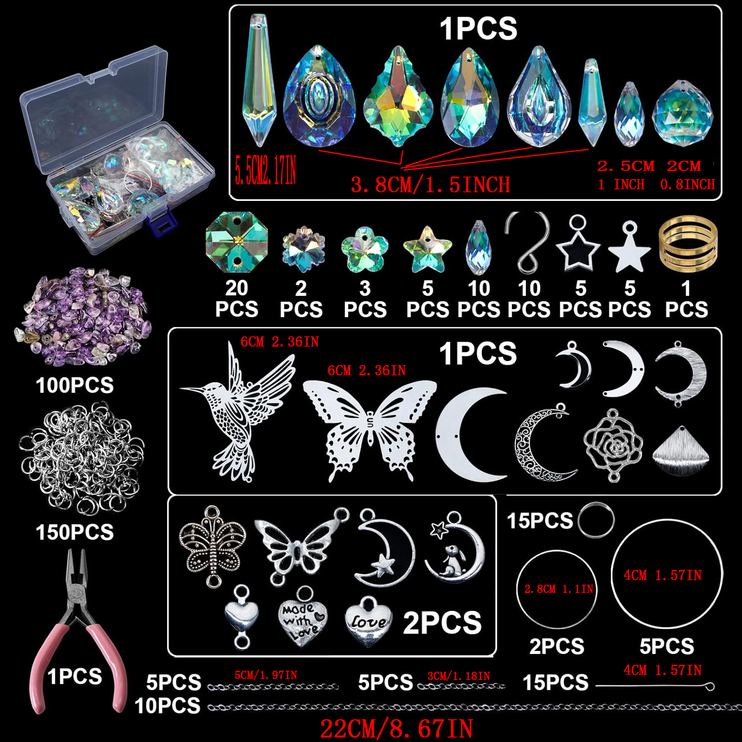 DIY 400pcs SunCatchers Making  - đánh giá và giá Wedding Supply Kit