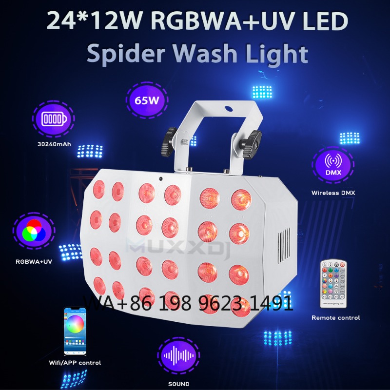 2Pcs 24*12W RGBWA+UV LED Spide - đánh giá và giá Wedding Led