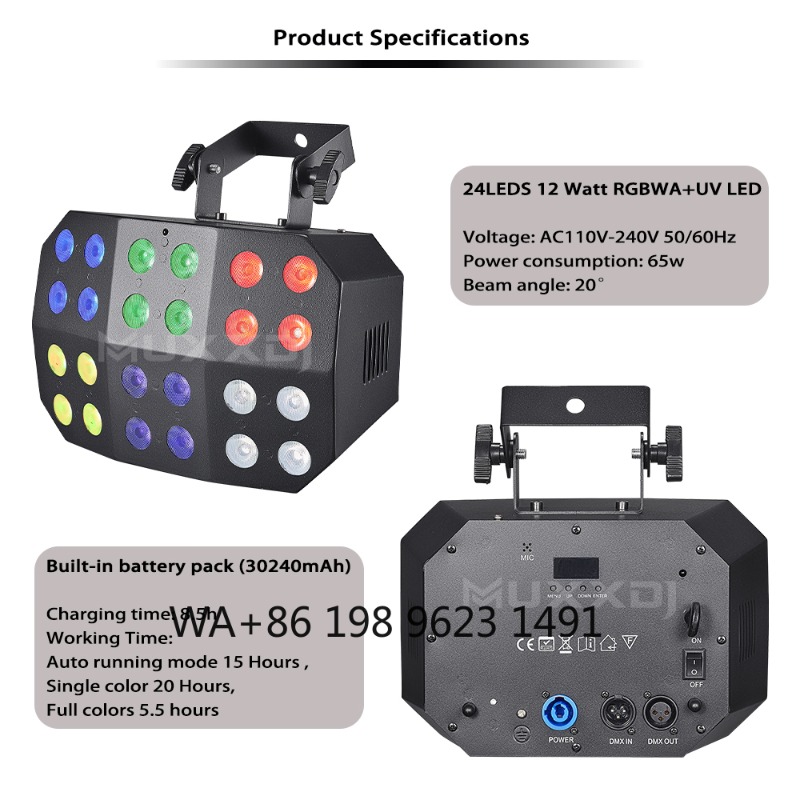 2Pcs 24*12W RGBWA+UV LED Spide - đánh giá và giá Wedding Led