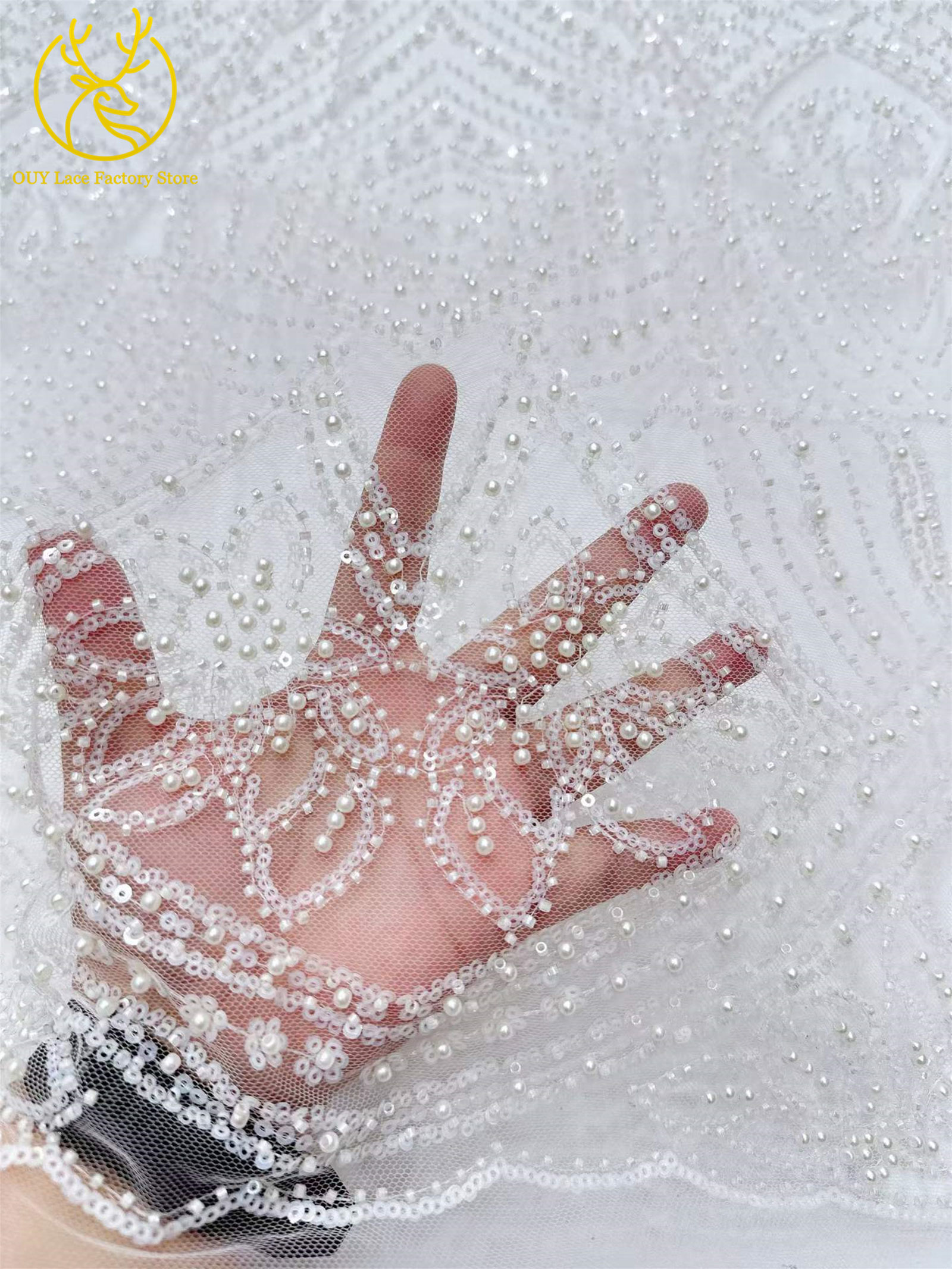 African Gold Beaded Lace Fabri - đánh giá và giá Wedding Dress Supply