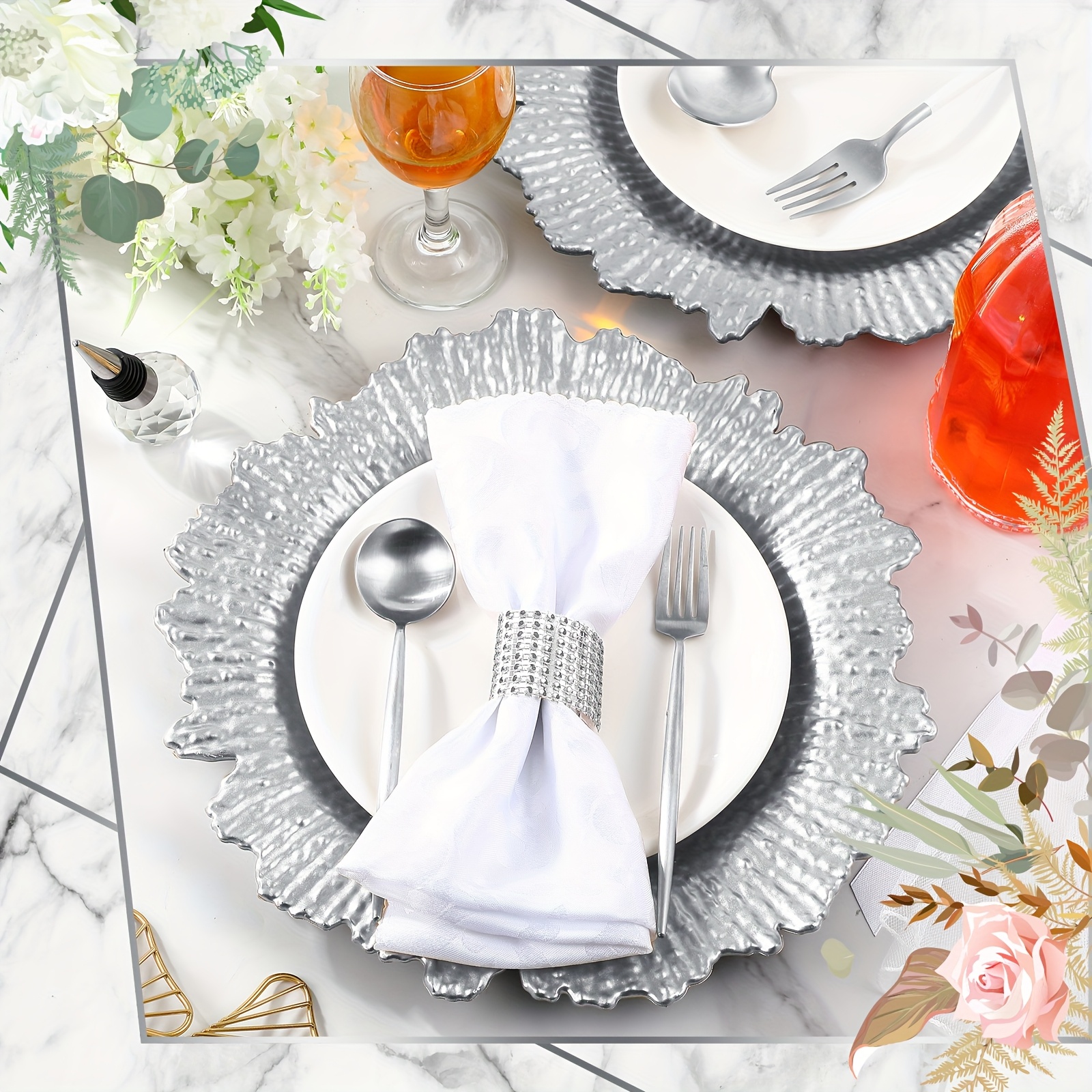 100pcs Reef Charger Plates Bul - đánh giá và giá Wedding Supply In Bulk